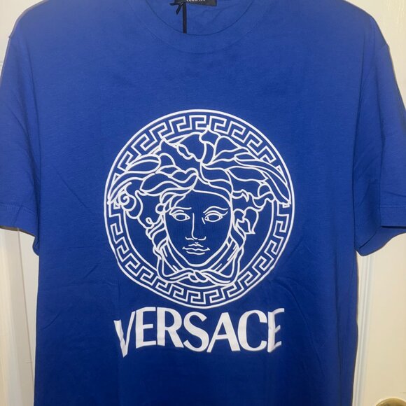 AUTHEN MENS VERSACE MEDUSA T-SHIRT SIZE XL SLIM FIT - Picture 1 of 11